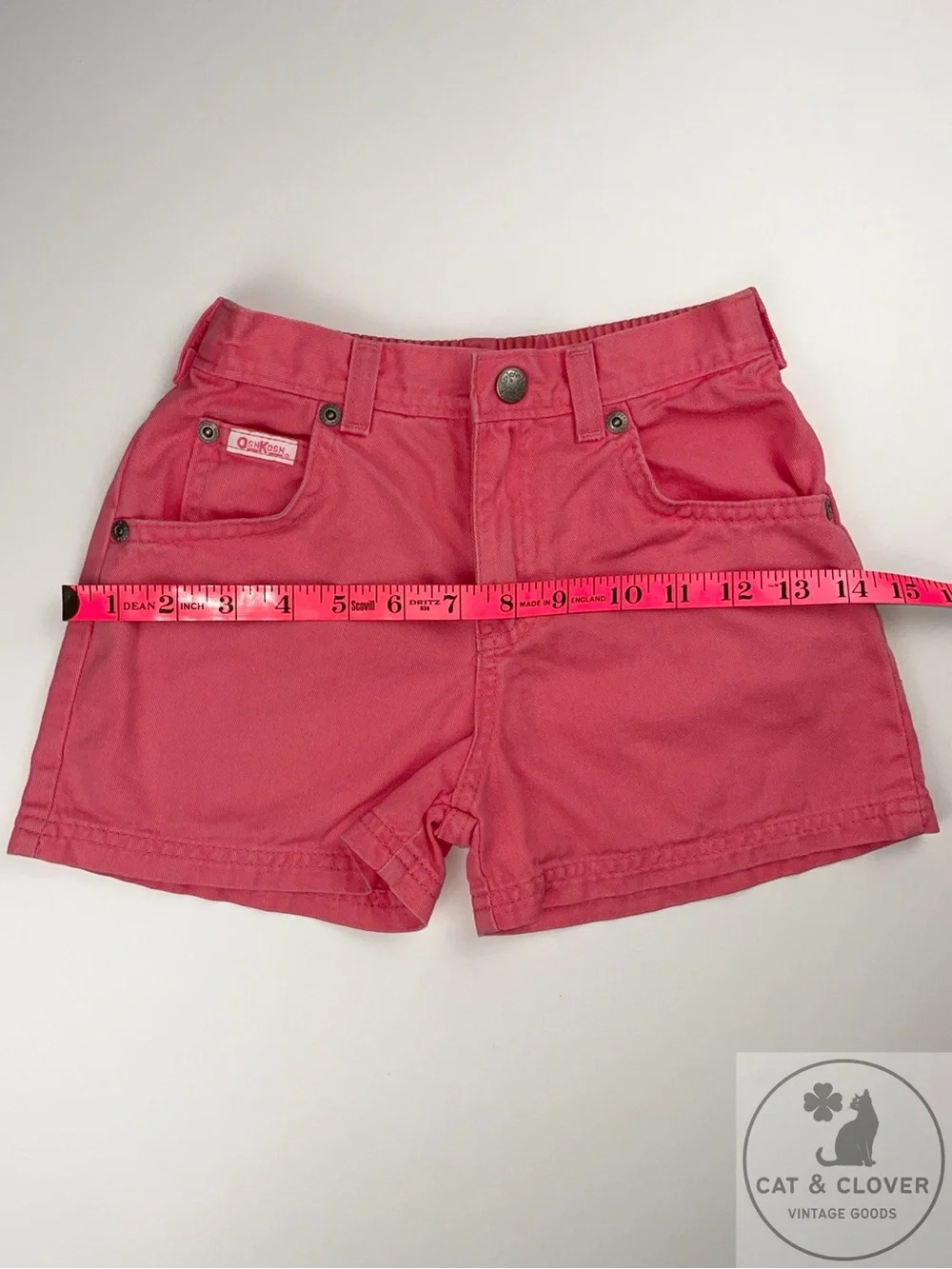 OshKosh B'gosh 90s Pink Coral Cotton Girls Vintage Shorts Size 5